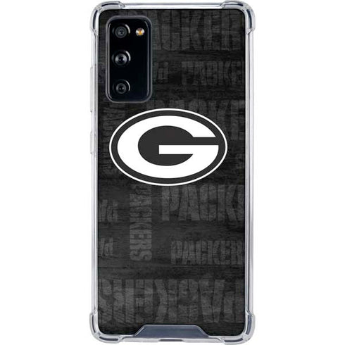 NFL Green Bay Packers Black & White Galaxy S20 FE Clear Case